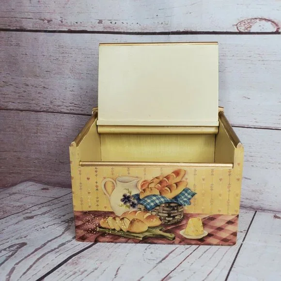 Anister Gift Inc Wooden Storage Open & Close Lid Mini Storage Box Kitchen Décor